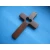 Krzyż drewniany z sercem brąz rustykalny 15 cm